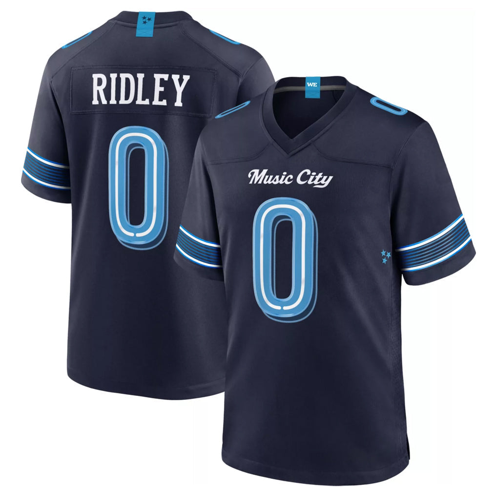 Tocy T.Titans #0 Calvin Ridley Player Navy 2026 Rivalries Collection Home Game Stitched Jerseys