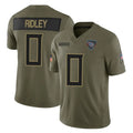 Tocy T.Titans #0 Calvin Ridley Player Olive Limited 2025 Salute to Service Home Game Stitched Jerseys