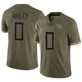 tocy T.Titans #0 Calvin Ridley Player Olive Salute To Service Limited Stitched Jerseys