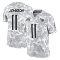 Tocy T.Titans #11 Jermaine Johnson II Player Arctic Camo Limited Salute to Service Home Game Stitched Jerseys