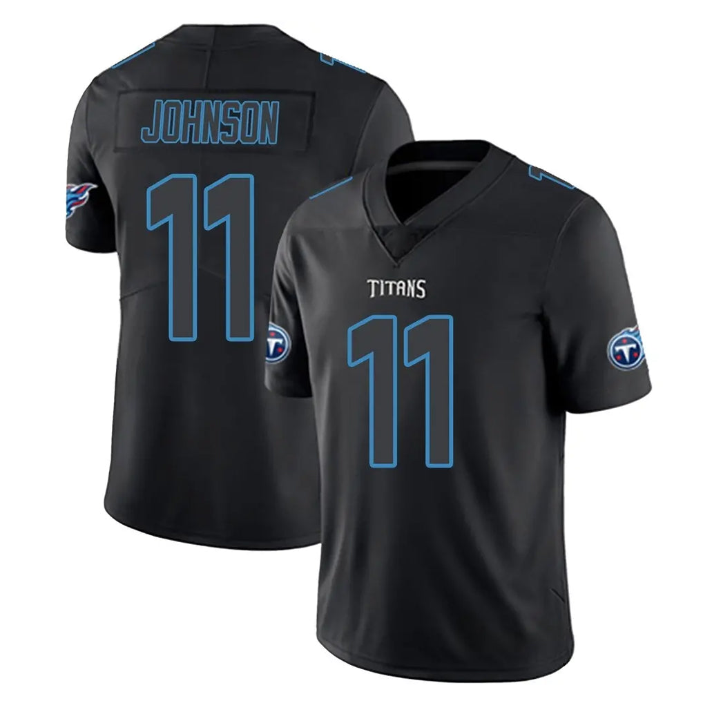 Tocy T.Titans #11 Jermaine Johnson II Player Black Impact Limited Home Game Stitched Jerseys