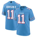 Tocy T.Titans #11 Jermaine Johnson II Player Light Blue 2026 Game Home Stitched Jerseys