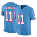 Tocy T.Titans #11 Jermaine Johnson II Player Light Blue Limited Vapor F.U.S.E. Home Game Stitched Jerseys
