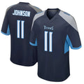 Tocy T.Titans #11 Jermaine Johnson II Player Navy Home Game Stitched Jerseys