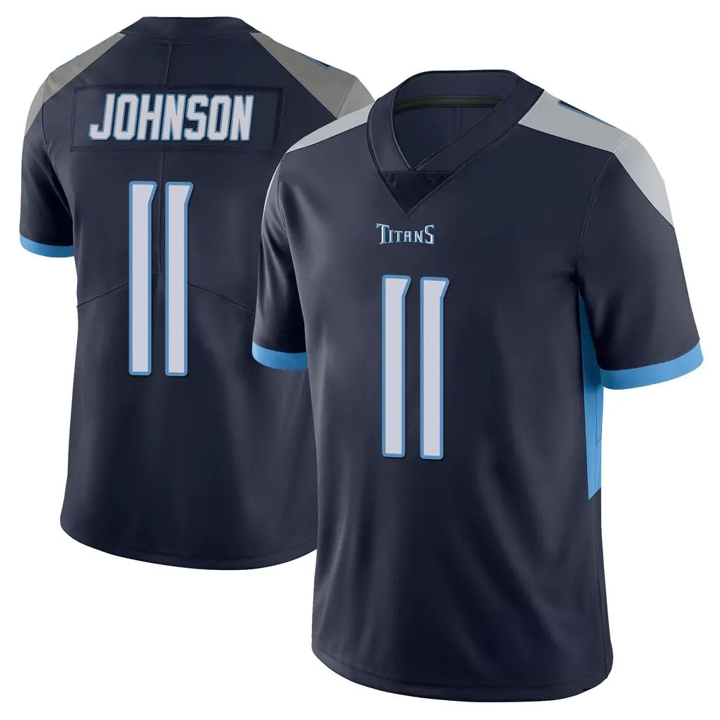 Tocy T.Titans #11 Jermaine Johnson II Player Navy Limited Vapor Untouchable Home Game Stitched Jerseys