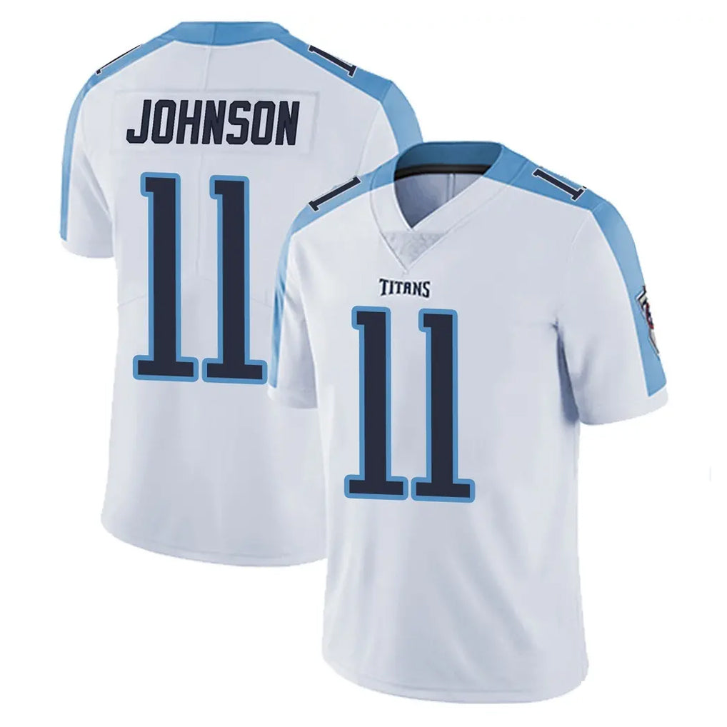 Tocy T.Titans #11 Jermaine Johnson II Player White Limited Vapor Untouchable Home Game Stitched Jerseys