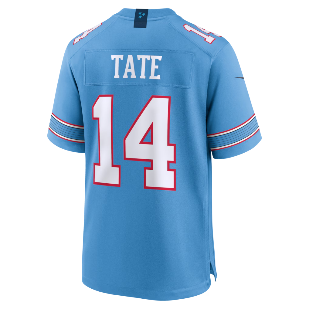 tocy T.Titans #14 Carnell Tate Light Blue 2026 Draft First Round Pick No. 4 Team Game Stitched Jerseys