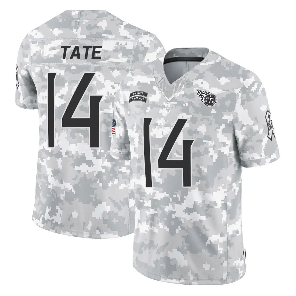 Tocy T.Titans #14 Carnell Tate Player Arctic Camo Limited Salute to Service Home Game Stitched Jerseys