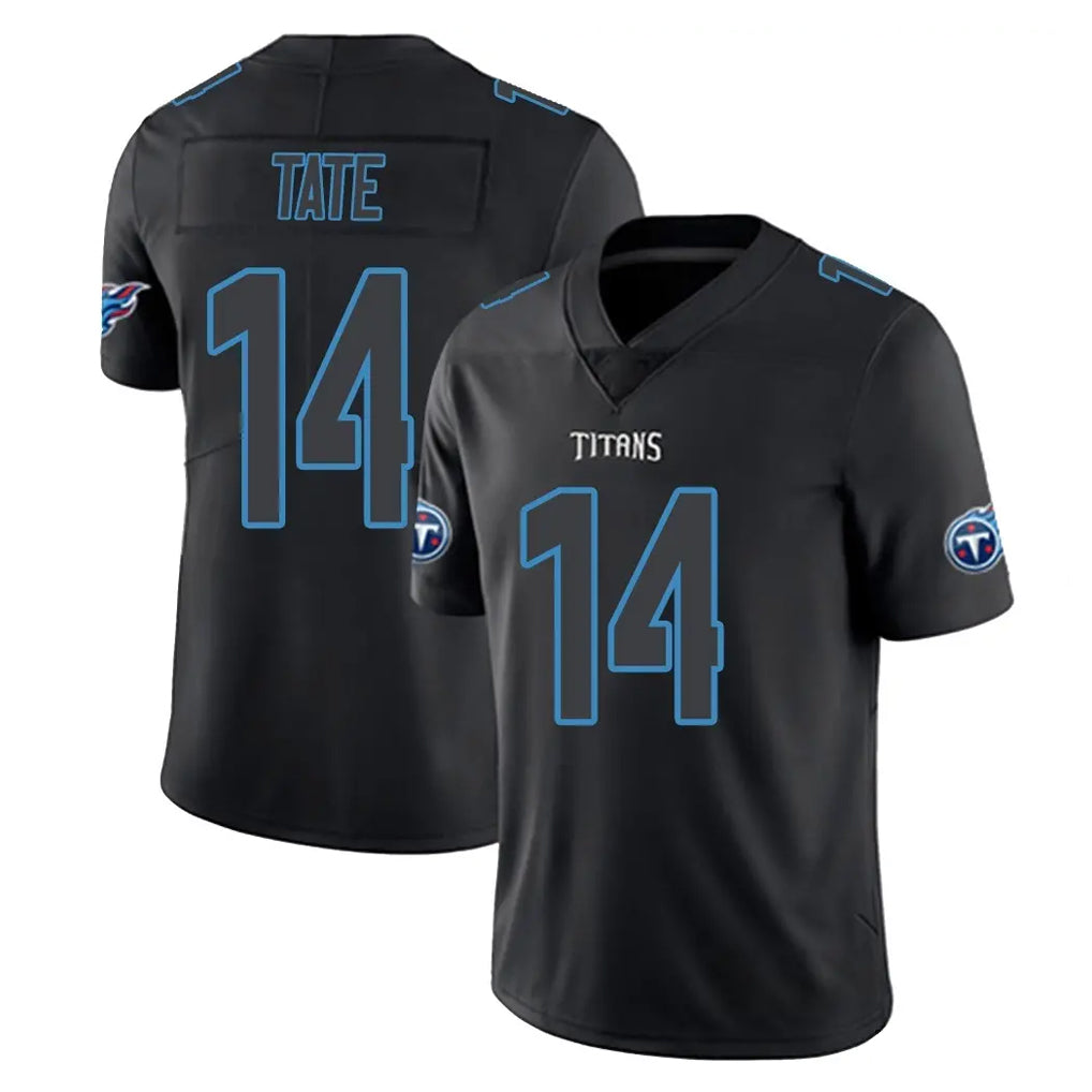 Tocy T.Titans #14 Carnell Tate Player Black Impact Limited Home Game Stitched Jerseys