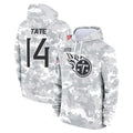 Tocy T.Titans #14 Carnell Tate Player Camo Arctic Salute to Service Pullover Hoodies Home Game Stitched Jerseys