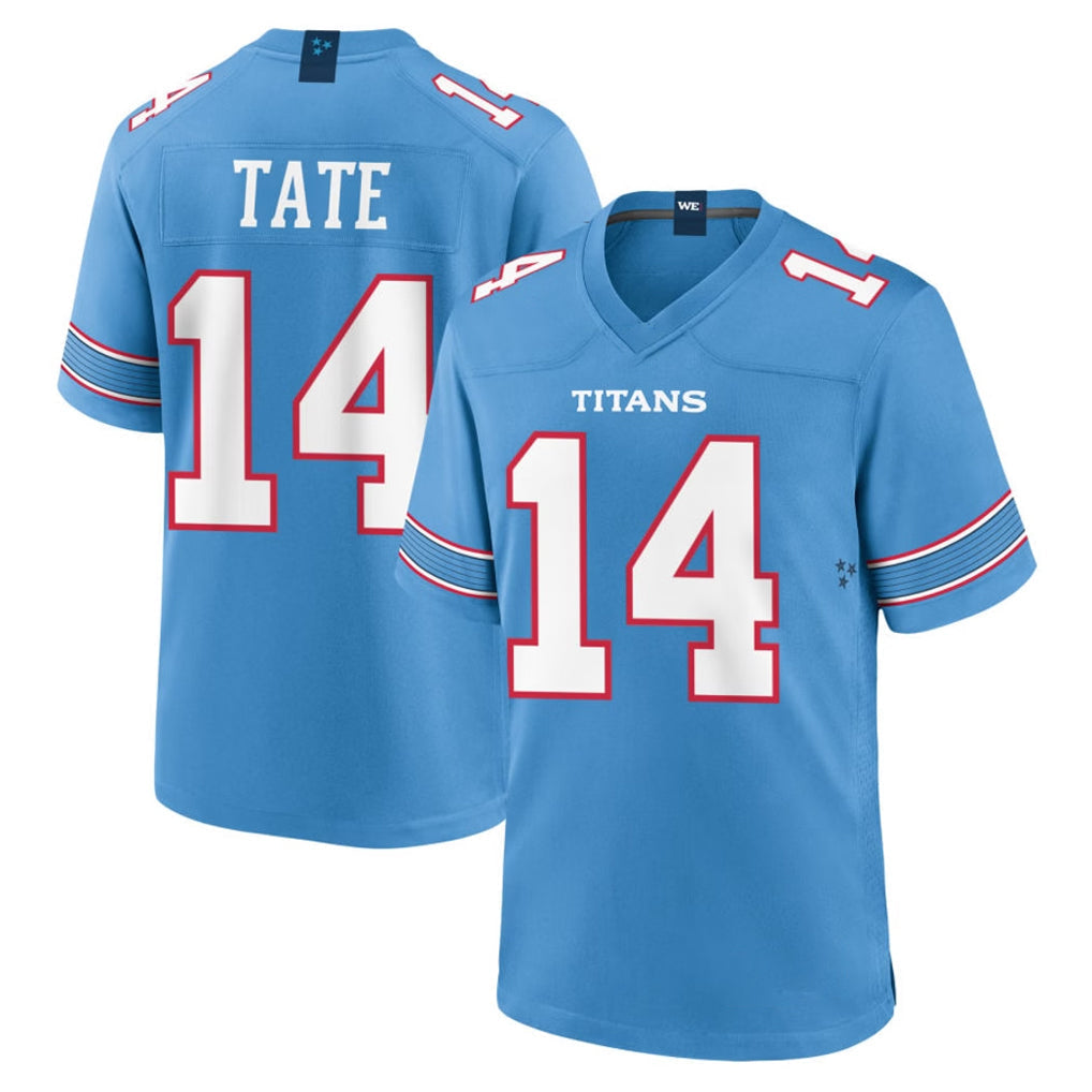 Tocy T.Titans #14 Carnell Tate Player Light Blue 2026 Game Home Stitched Jerseys