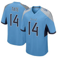 Tocy T.Titans #14 Carnell Tate Player Light Blue Home Game Stitched Jerseys