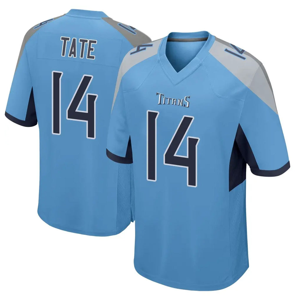 Tocy T.Titans #14 Carnell Tate Player Light Blue Home Game Stitched Jerseys