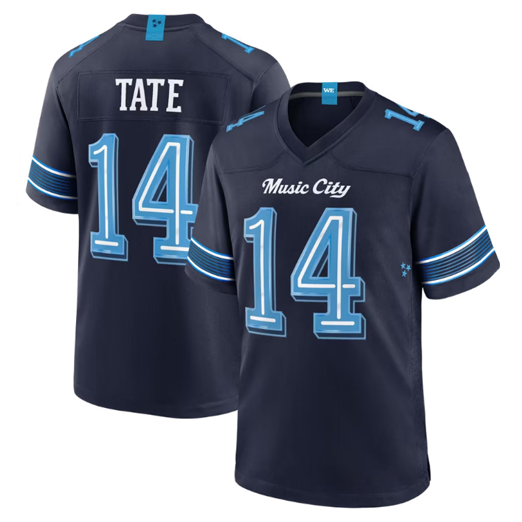 Tocy T.Titans #14 Carnell Tate Player Navy 2026 Rivalries Collection Home Game Stitched Jerseys