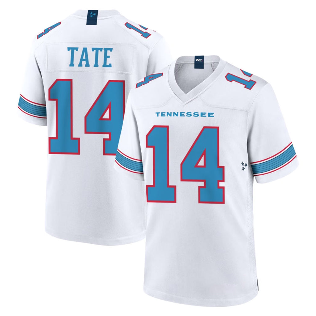 Tocy T.Titans #14 Carnell Tate Player White 2026 Game Home Stitched Jerseys