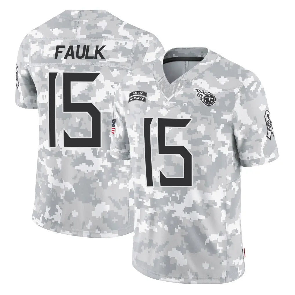 Tocy T.Titans #15 Keldric Faulk Player Arctic Camo Limited Salute to Service Home Game Stitched Jerseys