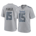 Tocy T.Titans #15 Keldric Faulk Player Gray Atmosphere Fashion Home Game Stitched Jerseys