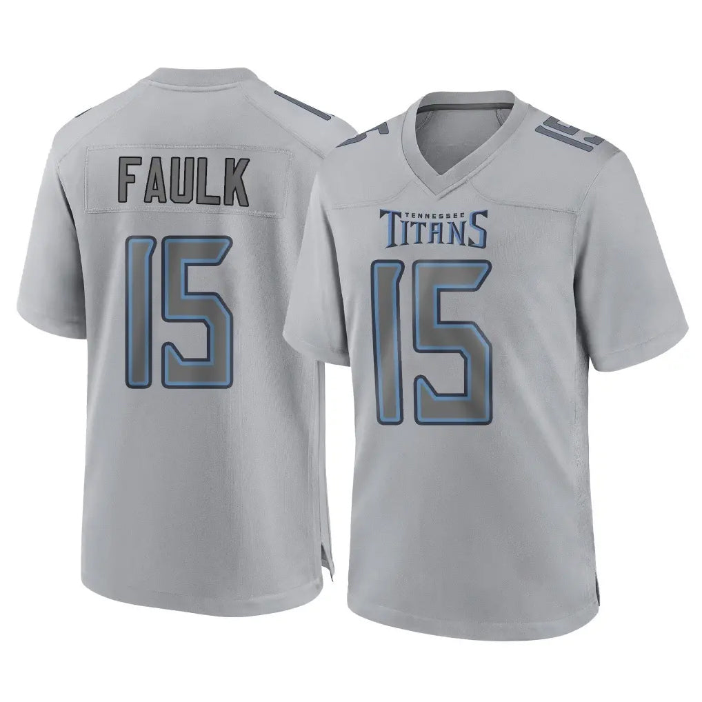 Tocy T.Titans #15 Keldric Faulk Player Gray Atmosphere Fashion Home Game Stitched Jerseys
