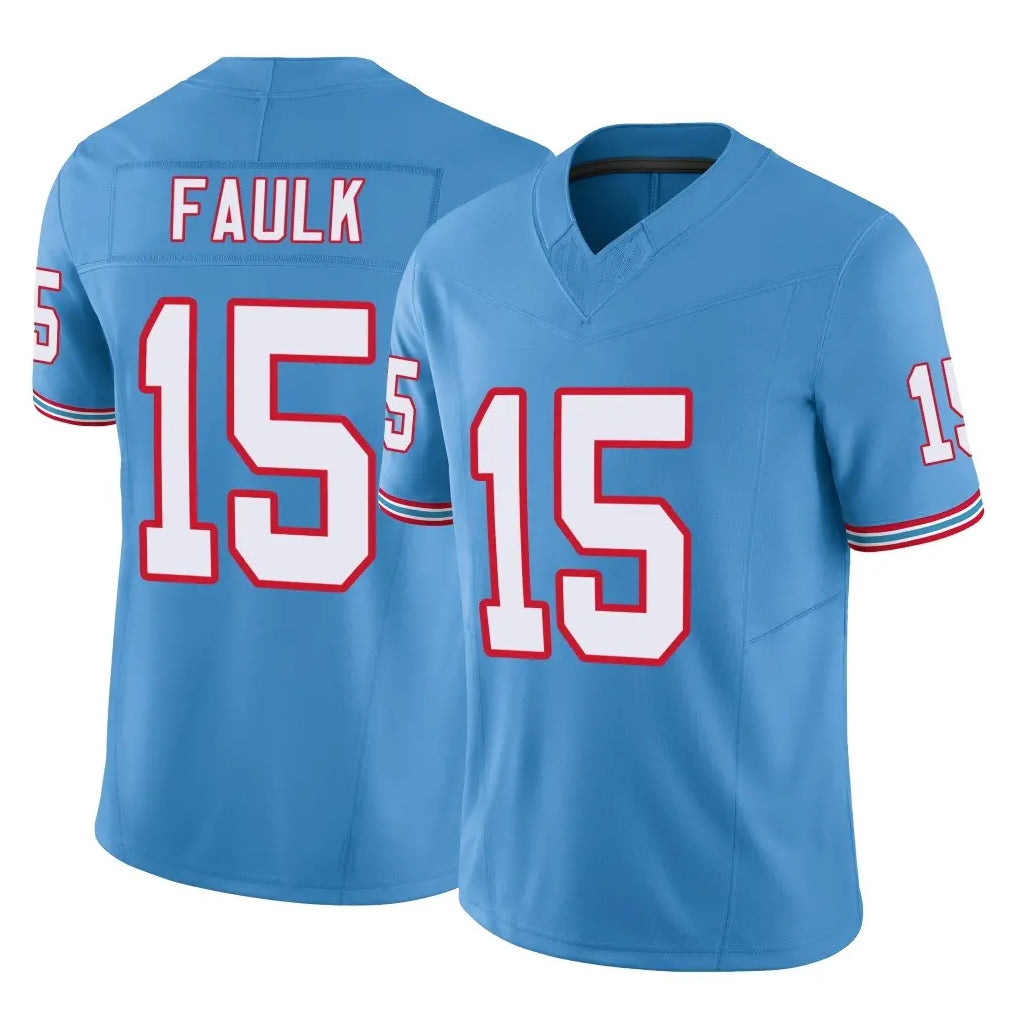 Tocy T.Titans #15 Keldric Faulk Player Light Blue Limited Vapor F.U.S.E. Home Game Stitched Jerseys