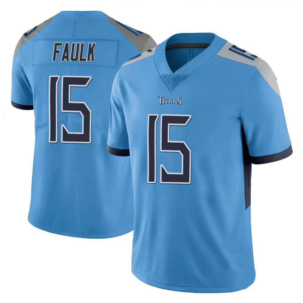 Tocy T.Titans #15 Keldric Faulk Player Light Blue Limited Vapor Untouchable Home Game Stitched Jerseys