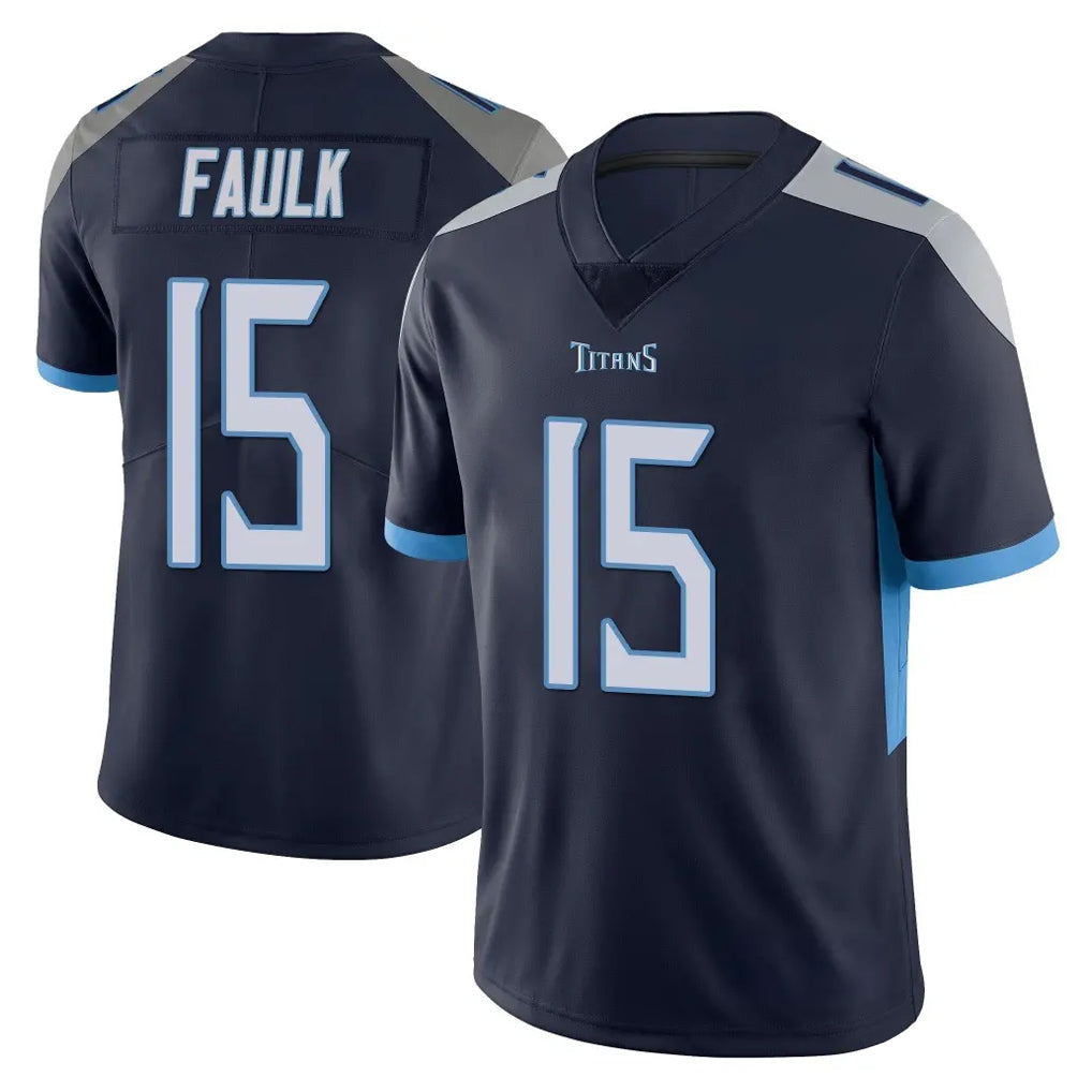 Tocy T.Titans #15 Keldric Faulk Player Navy Limited Vapor Untouchable Home Game Stitched Jerseys