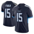 Tocy T.Titans #15 Keldric Faulk Player Navy Limited Vapor Untouchable Home Game Stitched Jerseys