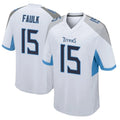 Tocy T.Titans #15 Keldric Faulk Player White Home Game Stitched Jerseys