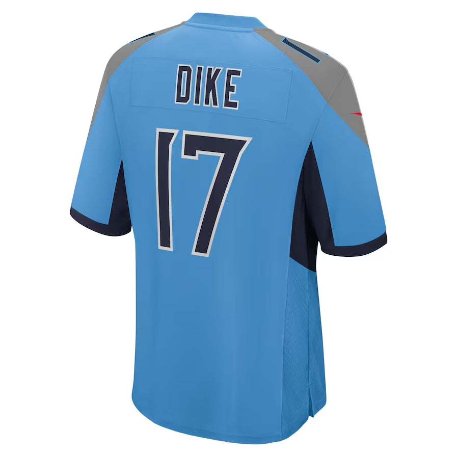 tocy T.Titans #17 Chimere Dike Light Blue Team Game Stitched Jersey
