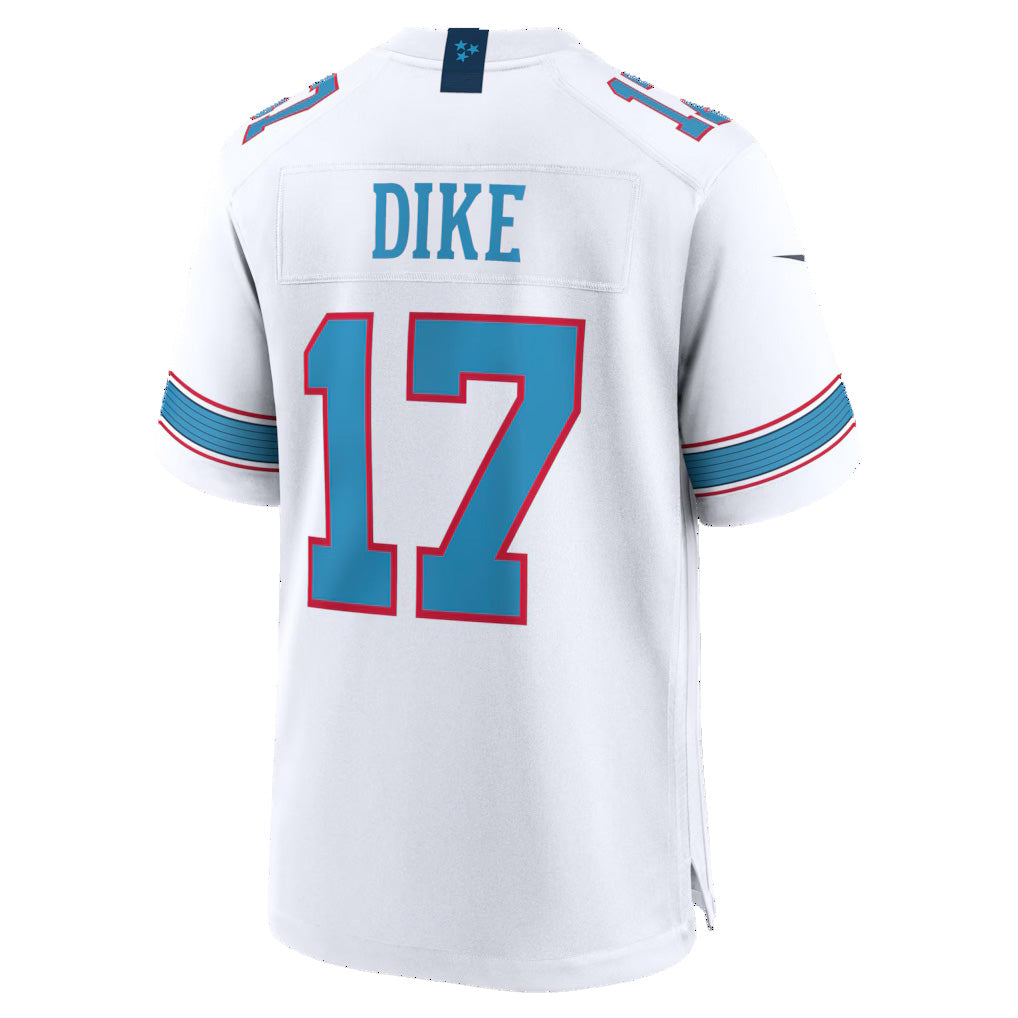 tocy T.Titans #17 Chimere Dike White Game Stitched Jerseys