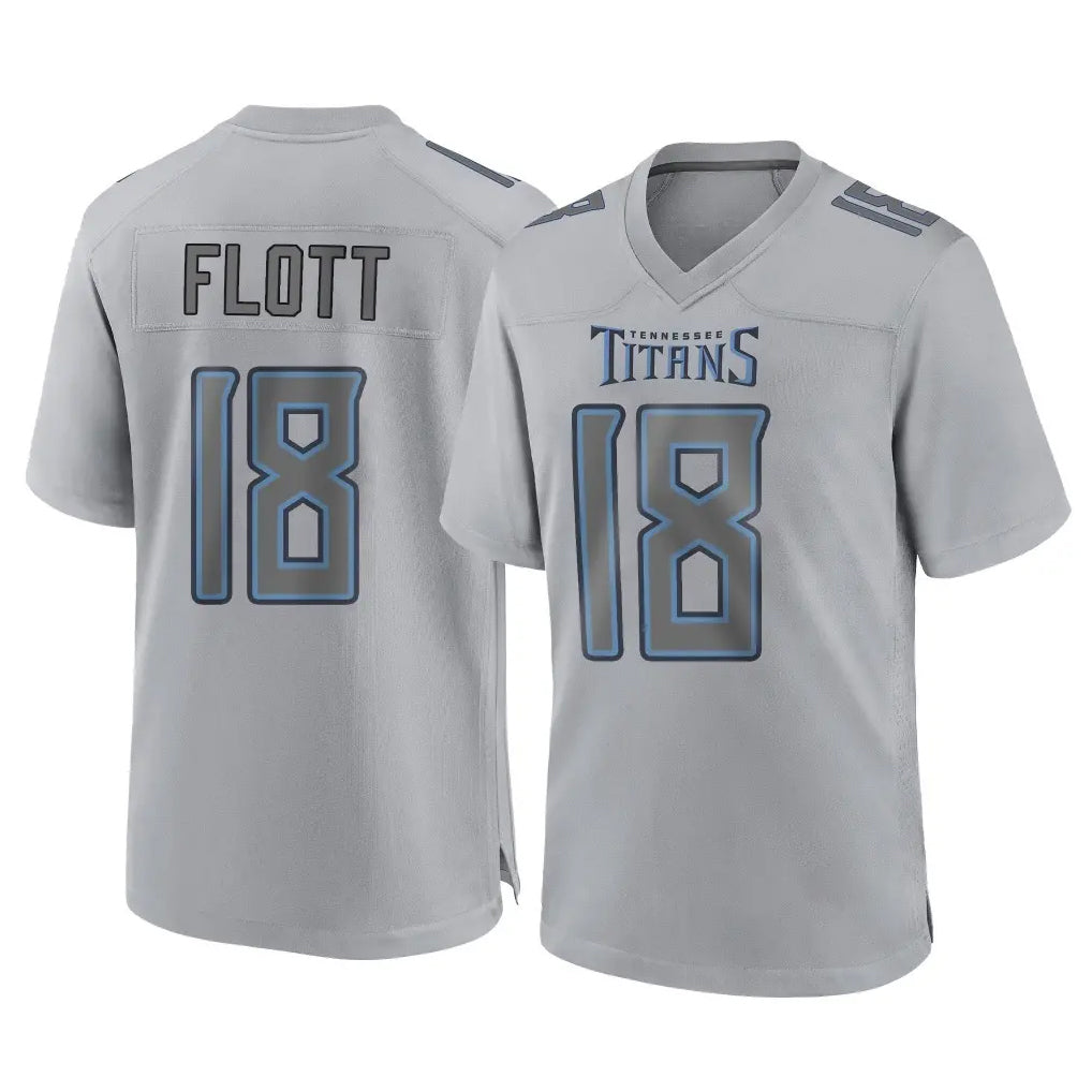 Tocy T.Titans #18 Cor'Dale Flott Player Gray Atmosphere Fashion Home Game Stitched Jerseys
