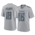 Tocy T.Titans #18 Cor'Dale Flott Player Gray Atmosphere Fashion Home Game Stitched Jerseys