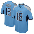Tocy T.Titans #18 Cor'Dale Flott Player Light Blue Home Game Stitched Jerseys