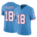 Tocy T.Titans #18 Cor'Dale Flott Player Light Blue Limited Vapor F.U.S.E. Home Game Stitched Jerseys
