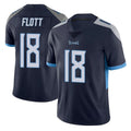 Tocy T.Titans #18 Cor'Dale Flott Player Navy Limited Vapor Untouchable Home Game Stitched Jerseys