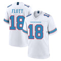 Tocy T.Titans #18 Cor'Dale Flott Player White 2026 Game Home Stitched Jerseys