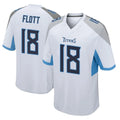Tocy T.Titans #18 Cor'Dale Flott Player White Home Game Stitched Jerseys