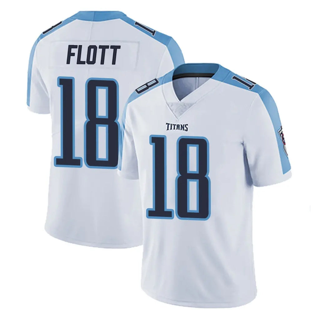 Tocy T.Titans #18 Cor'Dale Flott Player White Limited Vapor Untouchable Home Game Stitched Jerseys