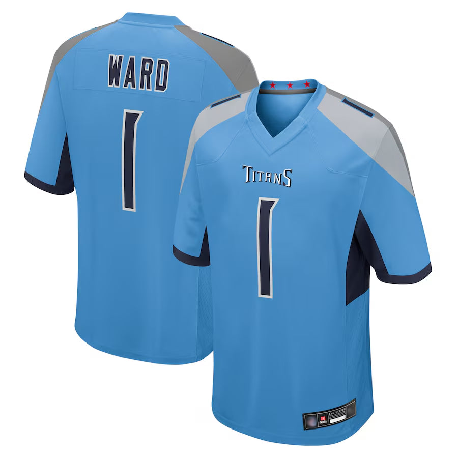 tocy T.Titans #1 Cameron Ward Player Light Blue Game Stitched Jerseys