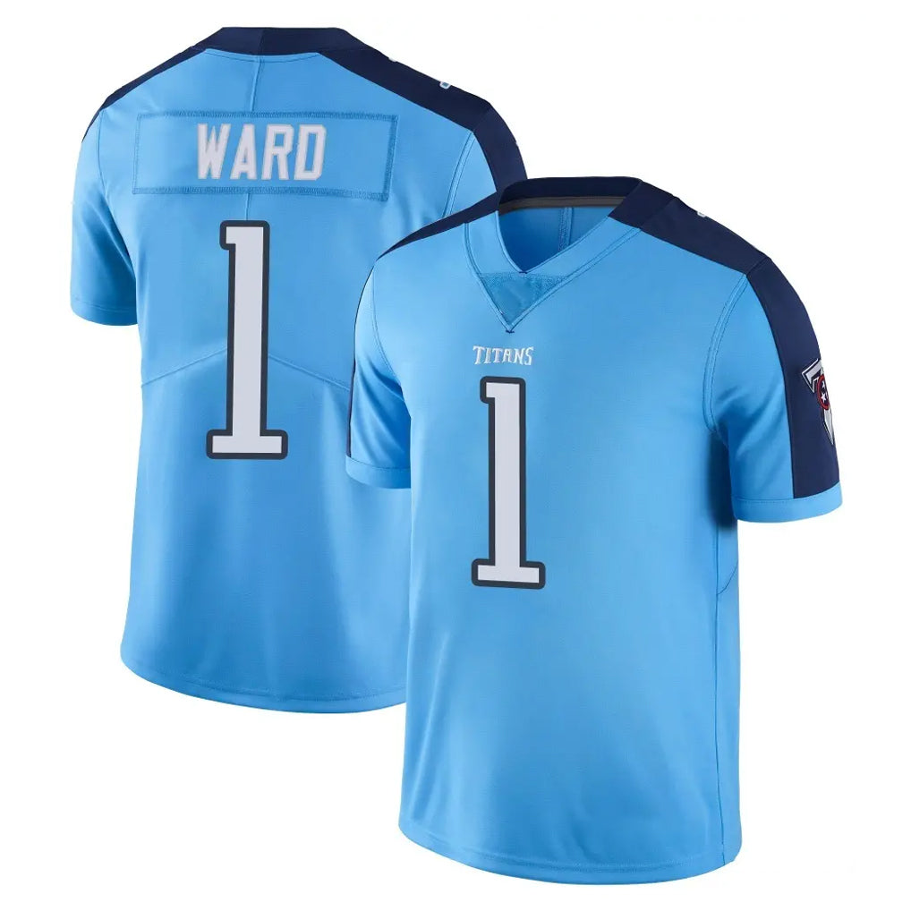 Tocy T.Titans #1 Cameron Ward Player Light Blue Limited Color Rush Home Game Stitched Jerseys