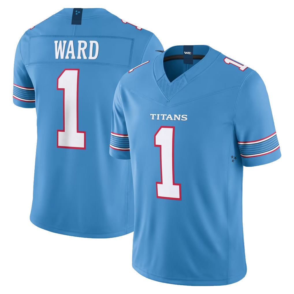 Tocy T.Titans #1 Cameron Ward Player Light Blue Team Vapor F.U.S.E. Limited Home Game Stitched Jerseys