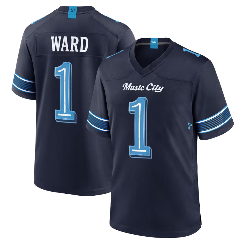 Tocy T.Titans #1 Cameron Ward Player Navy 2026 Rivalries Collection Home Game Stitched Jerseys