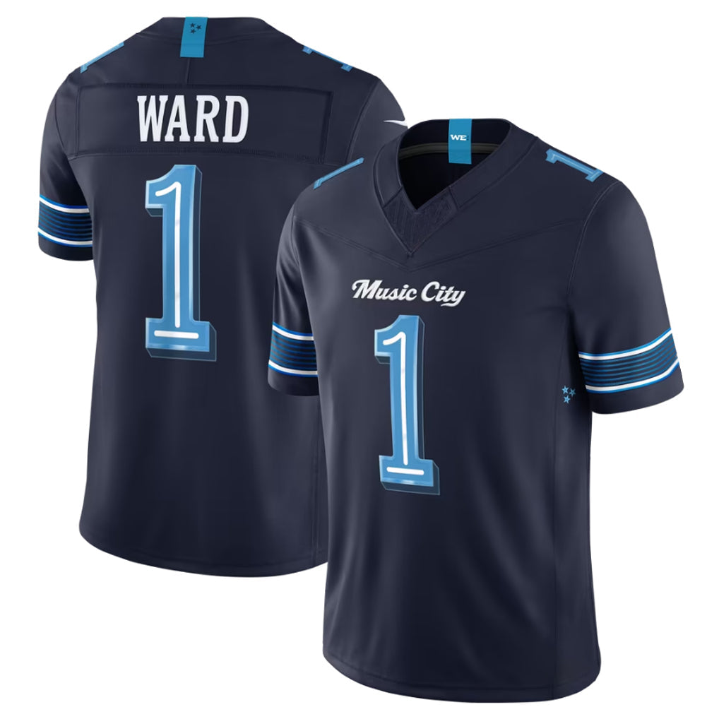 Tocy T.Titans #1 Cameron Ward Player Navy 2026 Rivalries Collection Limited Home Game Stitched Jerseys