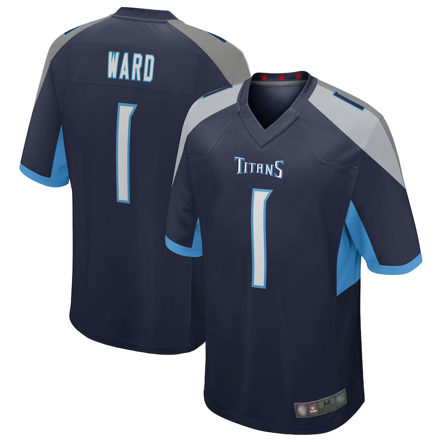 tocy T.Titans #1 Cameron Ward Player Navy Game Stitched Jerseys