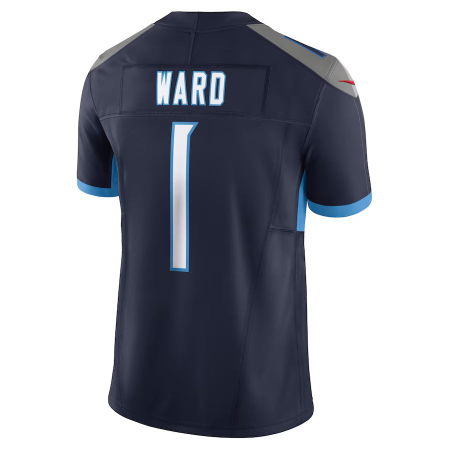 tocy T.Titans #1 Cameron Ward Player Navy Vapor F.U.S.E. Limited Stitched Jerseys