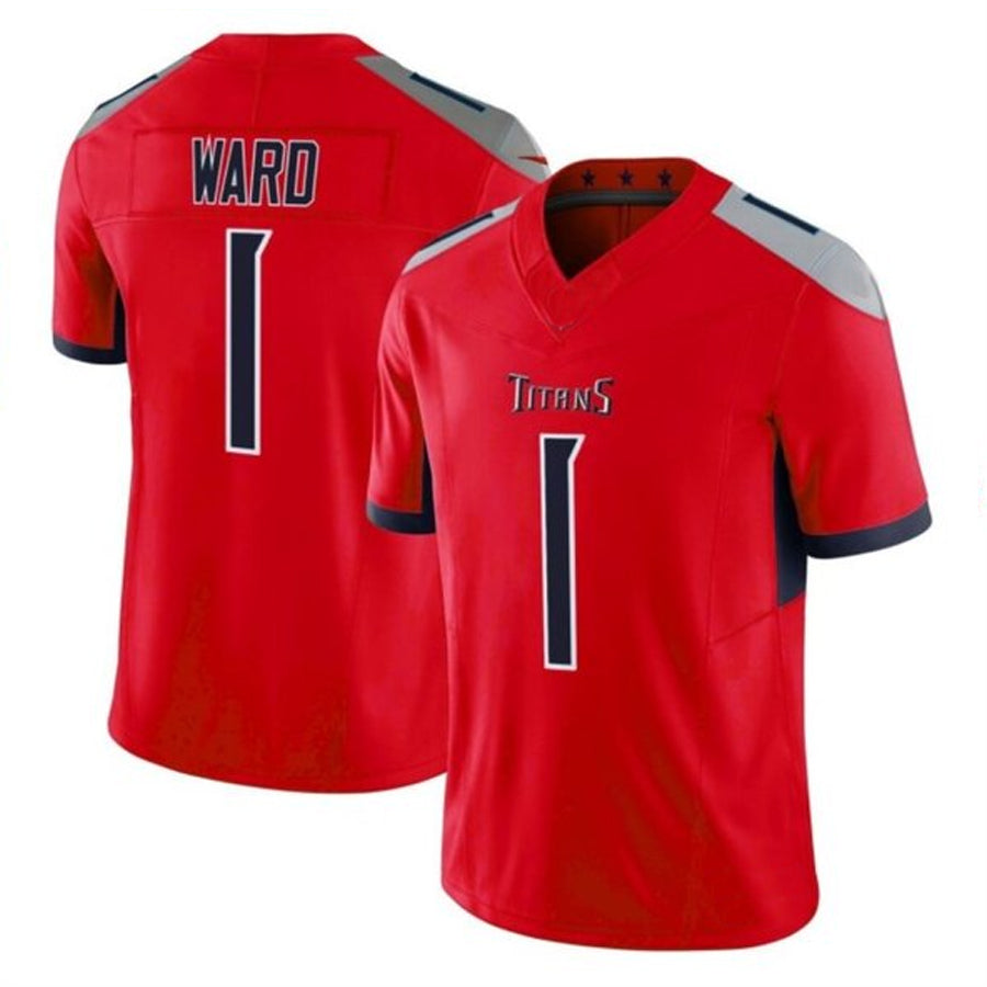tocy T.Titans #1 Cameron Ward Player Red Vapor F.U.S.E. Limited Stitched Jerseys