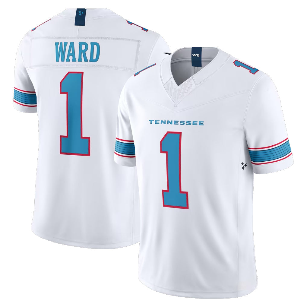 Tocy T.Titans #1 Cameron Ward Player White Limited Vapor F.U.S.E. Home Game Stitched Jerseys