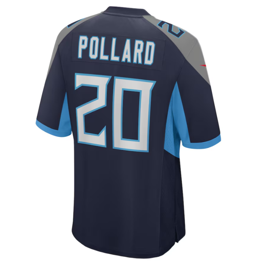 tocy T.Titans #20 Tony Pollard Navy Game Player Jersey Stitched Jersey