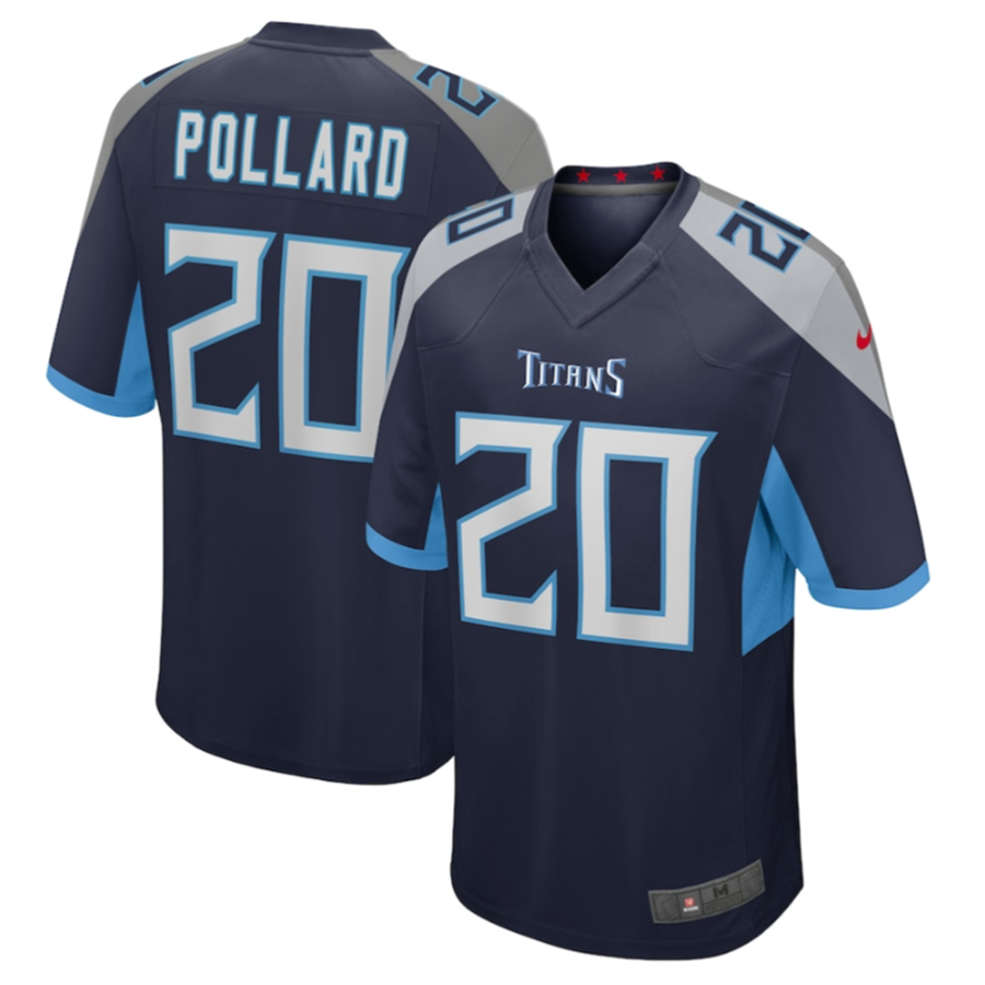 tocy T.Titans #20 Tony Pollard Navy Game Player Jersey Stitched Jerseys