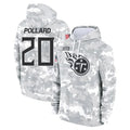tocy T.Titans #20 Tony Pollard Player Arctic Camo Salute To Service Hoodies Game Stitched Jerseys