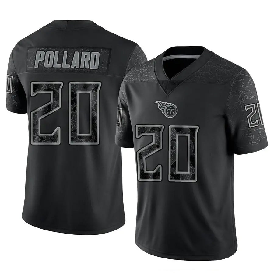 tocy T.Titans #20 Tony Pollard Player Black RFLCTV Limited Stitched Jerseys